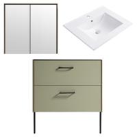 Differnz Legs badmeubelset 60 cm groen FSC - thumbnail