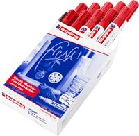 Krijtstift edding 4095 rond 2-3mm rood | 10 stuks - thumbnail