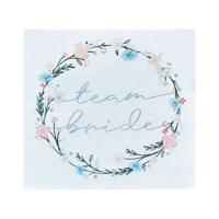 Boho Floral Servetten Team Bride (16st) - thumbnail