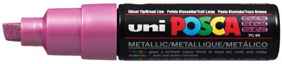 Uni-Posca Posca marker, afm pc-8k, lijndikte 8 mm, breed, metallic pink, 1 stuk