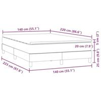 Boxspring met matras fluweel roze 140x220 cm - thumbnail