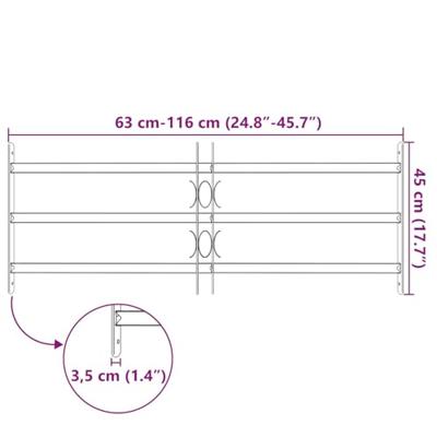 Raam Rooster Zwart 116 x 45 cm Gepoedercoat staal
