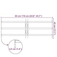 Raam Rooster Zwart 116 x 45 cm Gepoedercoat staal - thumbnail