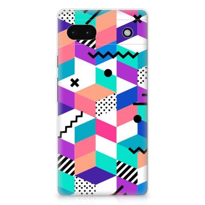 Google Pixel 6A | TPU Hoesje | Blokken Kleurrijk