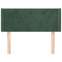 Hoofdbord met randen 83x16x78/88 cm fluweel donkergroen - thumbnail