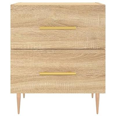 Nachtkastjes 2 st 40x35x47,5 cm bewerkt hout sonoma eikenkleur