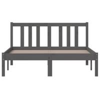 Bedframe massief hout grijs 120x200 cm - thumbnail