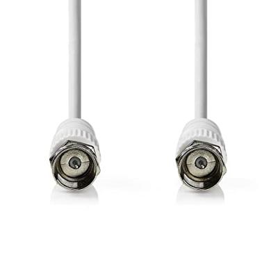 Nedis Satelliet- en Antennekabel | F-Male naar F-Male | 3 m | Wit | 1 stuks - CSGB41000WT30 CSGB41000WT30