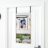 VidaXL Deurspiegel 40x80 cm glas en aluminium goudkleurig - thumbnail