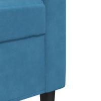 3-delige Loungeset met kussens en bolsters fluweel blauw - thumbnail