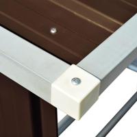 VidaXL Haardhoutschuur 163x83x154 cm gegalvaniseerd staal bruin - thumbnail