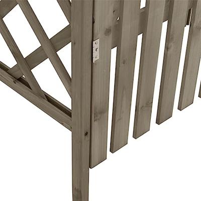 Pergola met poort 116x40x204 cm massief vurenhout grijs
