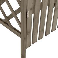 Pergola met poort 116x40x204 cm massief vurenhout grijs - thumbnail