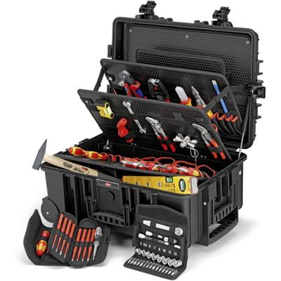 Knipex gereedschapskoffer | 63-delig | koffer van slagvast polypropyleen | voor elektriciens | 1 stuk - 00 21 37