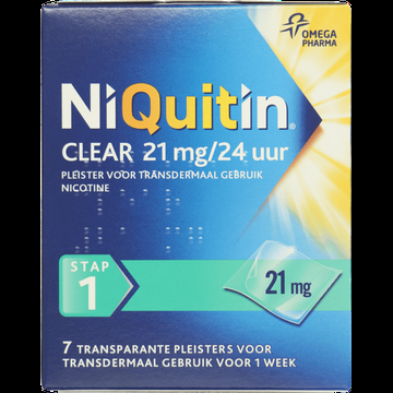 Niquitin Clear Pleisters 21mg Stap 1