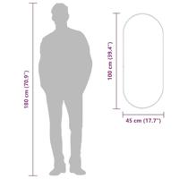 VidaXL Wandspiegel 100x45 cm ovaal zilverkleurig - thumbnail