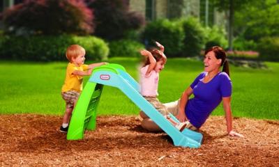 Little Tikes junior glijbaan 122x49x70 cm blauw/groen