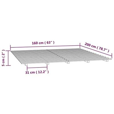 Bedframe massief grenenhout 160x200 cm Bedframe massief grenenhout 160x200 cm