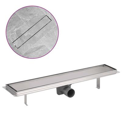 VidaXL Doucheputje rechthoekig 630x140 mm roestvrij staal VidaXL Doucheputje rechthoekig 630x140 mm roestvrij staal