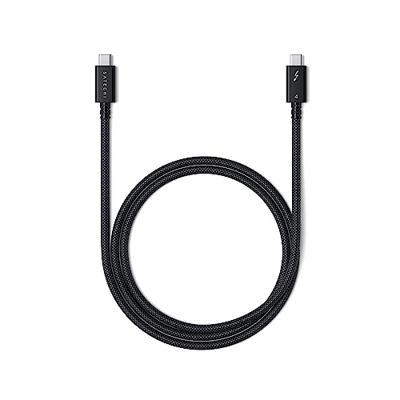 Satechi ST-YTB100K Thunderbolt-kabel Thunderbolt 4 USB-C 1.00 m Zwart, Zilver Satechi ST-YTB100K Thunderbolt-kabel Thunderbolt 4 USB-C 1.00 m Zwart, Zilver