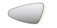Spiegel Organisch INK SP23 80x50 cm Met Verlichting en Spiegelverwarming Links Mat Wit - thumbnail