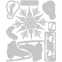 Sizzix • tim holtz thinlits die set vault winter wishes 10pcs - thumbnail