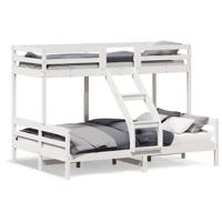 Stapelbed massief grenenhout wit 90x200/140x200 cm - thumbnail