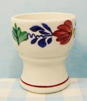 Boerenbont Eierdopje compleet met voet - Aardewerk - 1 stuk - thumbnail