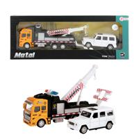 Toi-Toys Metalen takel sleepwagen met auto, 2dlg. - thumbnail