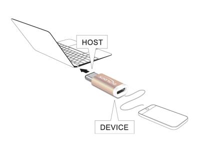 DeLOCK Adapter USB 2.0 C > micro-USB B