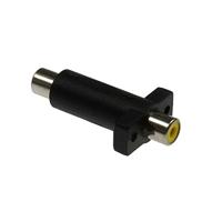 Lyndahl Cinch AV Adapter [1x Cinch-koppeling - 1x Cinch-koppeling] Zwart/geel - thumbnail