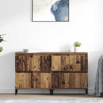 Dressoirs 2 pcs Oud Hout 60 x 35 x 70 cm Bewerkt hout