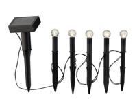 Lumineo solar balletjes op tuinstekers - transparant - thumbnail