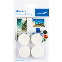 Magneet legamaster 30mm 850gr wit 4 stuks - thumbnail