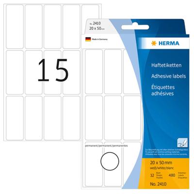 Herma 2410 etiketten 20x50mm wit - thumbnail