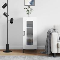 Dressoir 34,5x34x90 cm bewerkt hout hoogglans wit - thumbnail