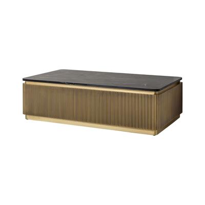 Richmond Salontafel 'Ironville' Marmer en Brass, 140 x 80cm Richmond Salontafel 'Ironville' Marmer en Brass, 140 x 80cm