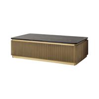 Richmond Salontafel 'Ironville' Marmer en Brass, 140 x 80cm - thumbnail