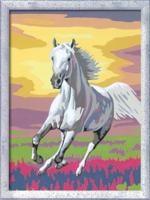 Ravensburger CreArt Schilderen op nummer paard bij zonsondergang - thumbnail