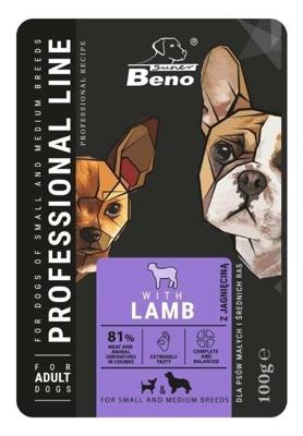 SUPER BENO Adult Small and medium Lamb - nat hondenvoer - 100 g