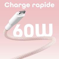T'nB - Magnetische USB C naar USB C-kabel, snel opladen 60 W, magnetische nylon mantel en knoopbescherming, lengte 1,5 m, compatibel met Apple iPhone 15/15 Pro / 15 Pro Max / 16/16 Pro / 16 Pro Max - - thumbnail