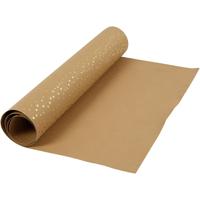 Creativ Company Faux leather papier bruin met stippen, 1m - thumbnail