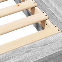 Bedframe bewerkt hout grijs sonoma eikenkleurig 180x200 cm - thumbnail