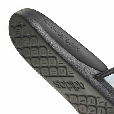 adidas Adilette Comfort 2.0 Slippers Zwart Wit Carbon
