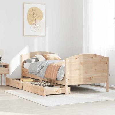Bedframe zonder matras massief grenenhout 120x200 cm