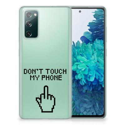 Samsung Galaxy S20 FE Silicone-hoesje Finger Don't Touch My Phone Samsung Galaxy S20 FE Silicone-hoesje Finger Don't Touch My Phone
