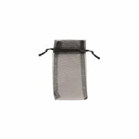 Organza Buidel Zwart (13 x 7 cm) - thumbnail