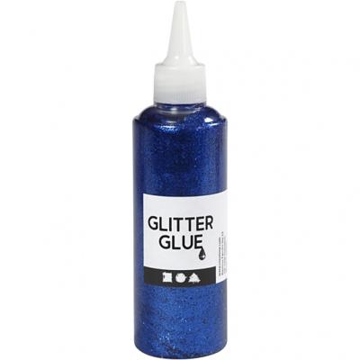 Creativ Company Glitterlijm, donkerblauw, 118 ml/ 1 fles