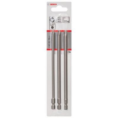 Bosch Accessories 2607001758 Bitset PH 1, PH 2, PH 3 Extra hard E 6.3 3 stuk(s)