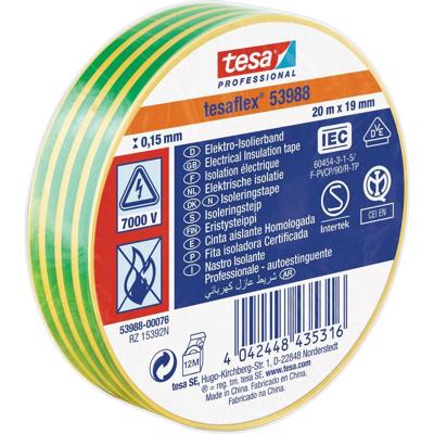 tesa 53988-00076-00 Isolatietape tesa Professional Geel, Groen (l x b) 20 m x 19 mm 1 stuk(s) tesa 53988-00076-00 Isolatietape tesa Professional Geel, Groen (l x b) 20 m x 19 mm 1 stuk(s)